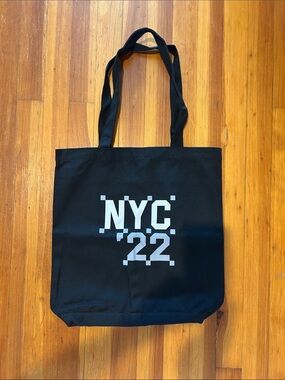 Tracksmith Black NYC Marathon '22 Canvas Tote Bag